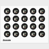 67 Leraar Halloween Geest Zes Zeven Meme Wiskunde Ronde Sticker (Vel)