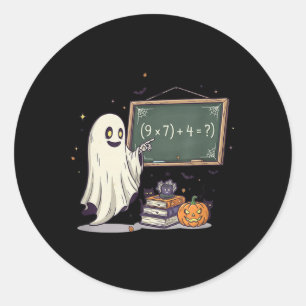 67 Leraar Halloween Geest Zes Zeven Meme Wiskunde  Ronde Sticker