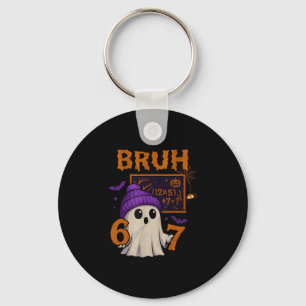 67 Leraar Halloween Geest Zes Zeven Meme Wiskunde Sleutelhanger