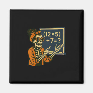 67 Leraar Halloween Skelet Zes Zeven Meme Brein Magneet