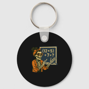 67 Leraar Halloween Skelet Zes Zeven Meme Brein Sleutelhanger