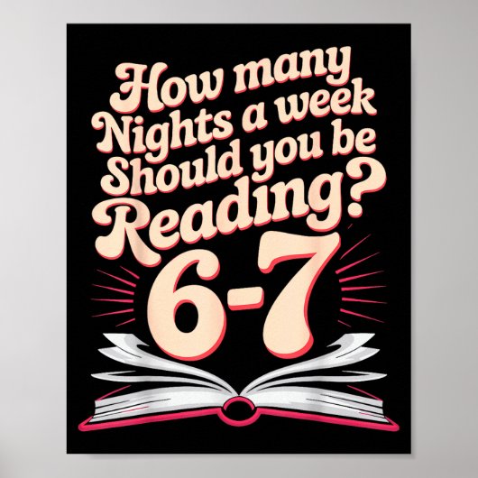67 Leraar Hoeveel Avonden Per Week Moet Je Lezen Poster (Voorkant)
