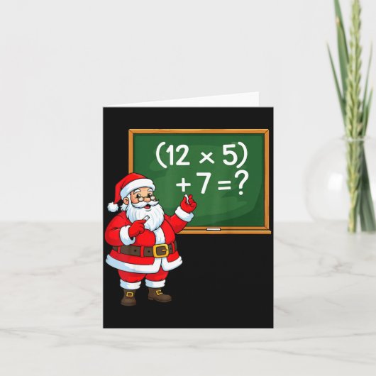 67 Leraar Kerstman Santa Zes Zeven Meme Brainrot Kaart (Voorkant)