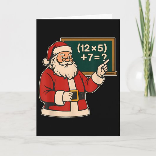67 Leraar Kerstman Santa Zes Zeven Meme Brainrot Kaart (Voorkant)