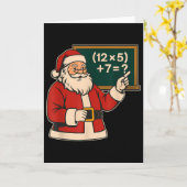 67 Leraar Kerstman Santa Zes Zeven Meme Brainrot Kaart (Gele Bloem)