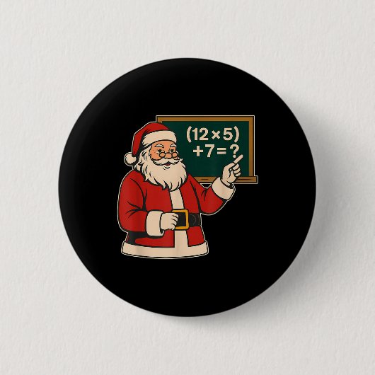 67 Leraar Kerstman Santa Zes Zeven Meme Brainrot Ronde Button 5,7 Cm (Voorkant)