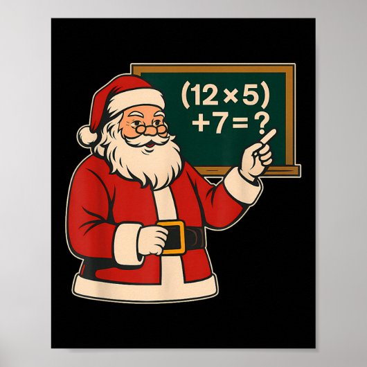 67 Leraar Kerstman Sint Zes Zeven Meme Brainrot Poster (Voorkant)
