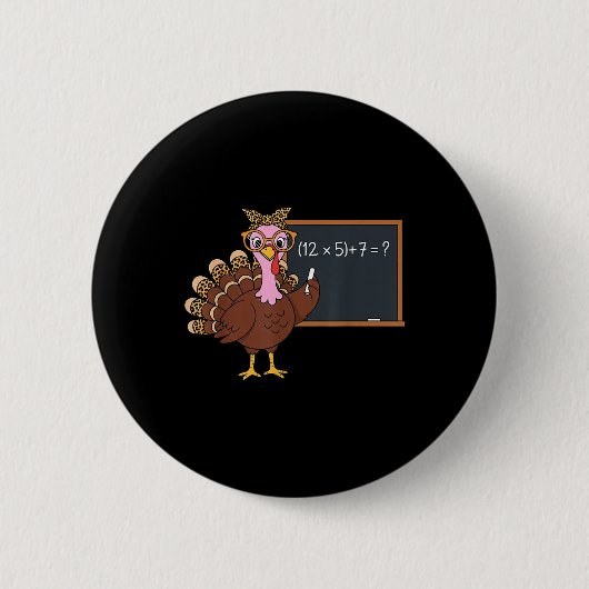 67 Leraar Thanksgiving Kalkoen Six Seven Meme Hers Ronde Button 5,7 Cm (Voorkant)