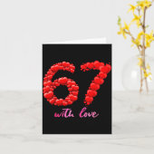 67 Love Valentine Cute Romantic Aesthetic Heart Fo Kaart (Gele Bloem)