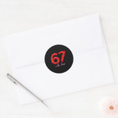 67 Love Valentine Cute Romantic Aesthetic Heart Fo Ronde Sticker (Envelop)