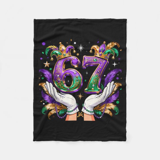 67 Mardi Gras Meme Carnaval Feest Quote Fleece Deken (Voorkant)