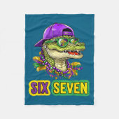 67 Mardigator Alligator Mardi Gras Six Seven Funny Fleece Deken (Voorkant)