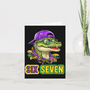 67 Mardigator Alligator Mardi Gras Zes Zeven Grapp Kaart