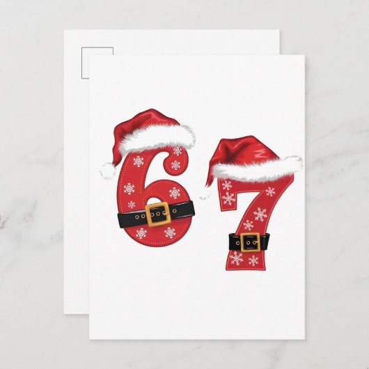 67 Mason Let's Get Sandy Christmas 67 Meme Funny Aankondigingskaart (Voorkant / Achterkant)