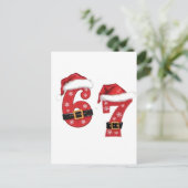 67 Mason Let's Get Sandy Christmas 67 Meme Funny Aankondigingskaart (Staand voorkant)