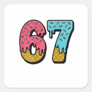 67 Mason Let's Get Sandy Funny Vierkante Sticker