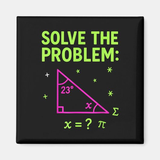 67 Math Meme Solve The Problem Funny Teachers Stud Magneet (Voorkant)