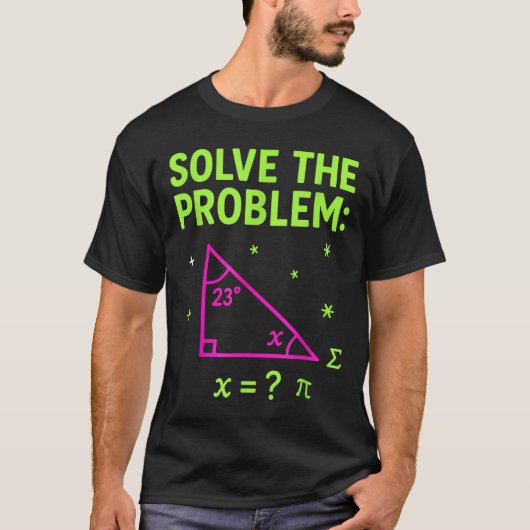 67 Math Meme Solve The Problem Funny Teachers Stud T-shirt (Voorkant)