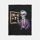 67 Math Teacher Meme Brainrot Six Seven Halloween  Fleece Deken (Voorkant)