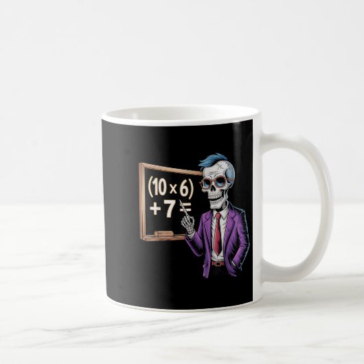 67 Math Teacher Meme Brainrot Six Seven Halloween  Koffiemok (Rechts)