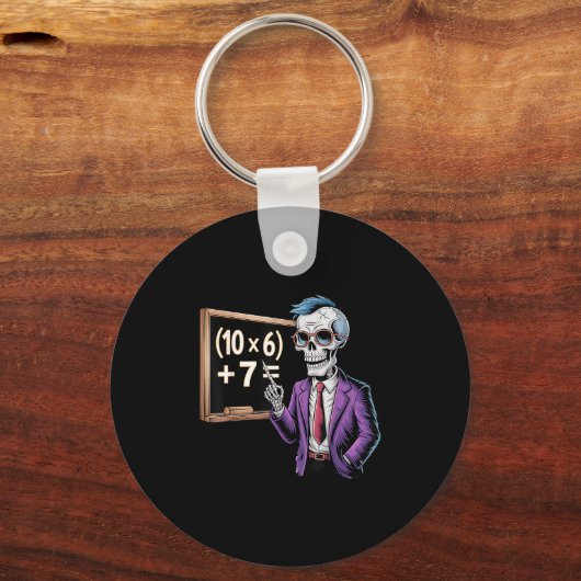 67 Math Teacher Meme Brainrot Six Seven Halloween  Sleutelhanger (Voorkant)