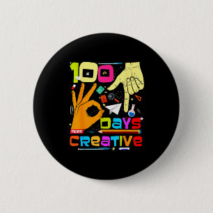 67 Meme 100 dagen school Creatieve kinderen lerare Ronde Button 5,7 Cm