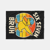 67 Meme 6 7 Bruh Duck Dabbing Six Seven Bruh Funny Fleece Deken (Voorkant (Horizontaal))