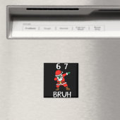 67 Meme 6 7 Grappige Kerstman Dabbing Six Zeven Magneet (Insitu (Vaatwasser))