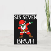 67 Meme 6 7 Grappige Kerstmis Dabbing Kerstman Zes Kaart (Voorkant)