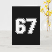 67 Meme 6 7 Numbers Six Seven Funny Boys Kids  Kaart (Gele Bloem)