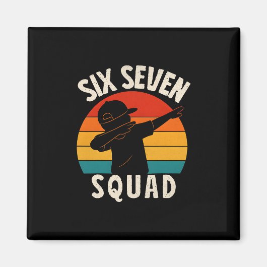67 Meme 6 7 Nummers Dabbing Six Seven Squad Grappi Magneet (Voorkant)