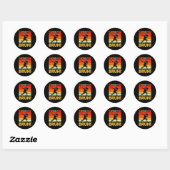 67 Meme 6 7 Nummers Dabbing Zes Zeven Bruh Grappig Ronde Sticker (Vel)