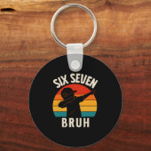 67 Meme 6 7 Nummers Dabbing Zes Zeven Bruh Grappig Sleutelhanger (Voorkant)