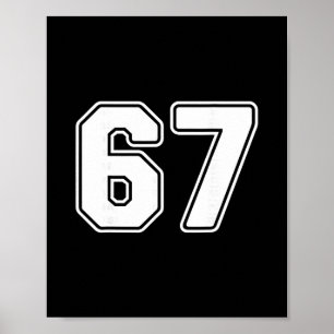 67 Meme 6 7 Nummers Zes Zeven Grappige Jongens Kin Poster
