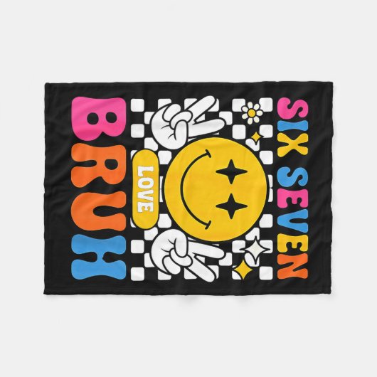 67 Meme 6 7 Six Seven Bruh  Fleece Deken (Voorkant (Horizontaal))