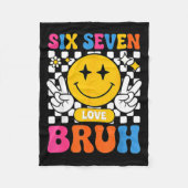 67 Meme 6 7 Six Seven Bruh  Fleece Deken (Voorkant)