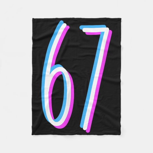 67 Meme 6 7 Six Seven Number Costume  Fleece Deken (Voorkant)