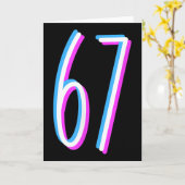 67 Meme 6 7 Six Seven Nummer Kostuum Kaart (Gele Bloem)