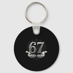 67 Meme 6 7 Zes Zeven Handen Funny Gen Alpha Jargo Sleutelhanger
