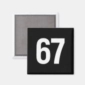 67 Meme Alpha Gen-z Aura Energie Stijl Magneet (Voorkant / Achterkant)
