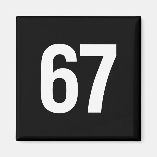 67 Meme Alpha Gen-z Aura Energie Stijl Magneet (Voorkant)
