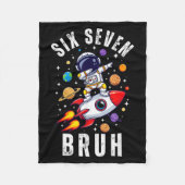 67 Meme Astronaut Dabbing In Space Funny Six Seven Fleece Deken (Voorkant)