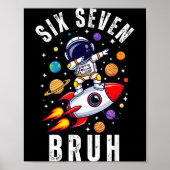 67 Meme Astronaut Dabbing In Space Funny Six Seven Poster (Voorkant)
