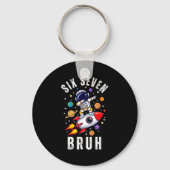 67 Meme Astronaut Dabbing In Space Funny Six Seven Sleutelhanger (Voorkant)