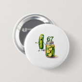 67 Meme Augurk Verrassing Een Pot Gesneden Augurke Ronde Button 5,7 Cm (Voorkant /achterkant)