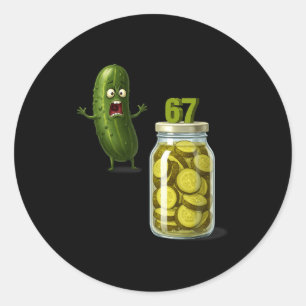 67 Meme Augurk Verrassing Een Pot Gesneden Augurke Ronde Sticker