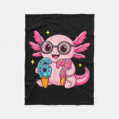 67 Meme Axolotl Funny Six Seven Axolotl Lover For Fleece Deken (Voorkant)
