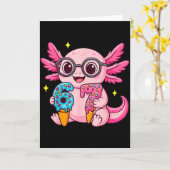 67 Meme Axolotl Funny Six Seven Axolotl Lover For Kaart (Gele Bloem)