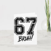 67 Meme Bruh Six Seven  Kaart (Voorkant)