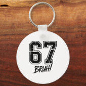 67 Meme Bruh Six Seven Sleutelhanger (Voorkant)